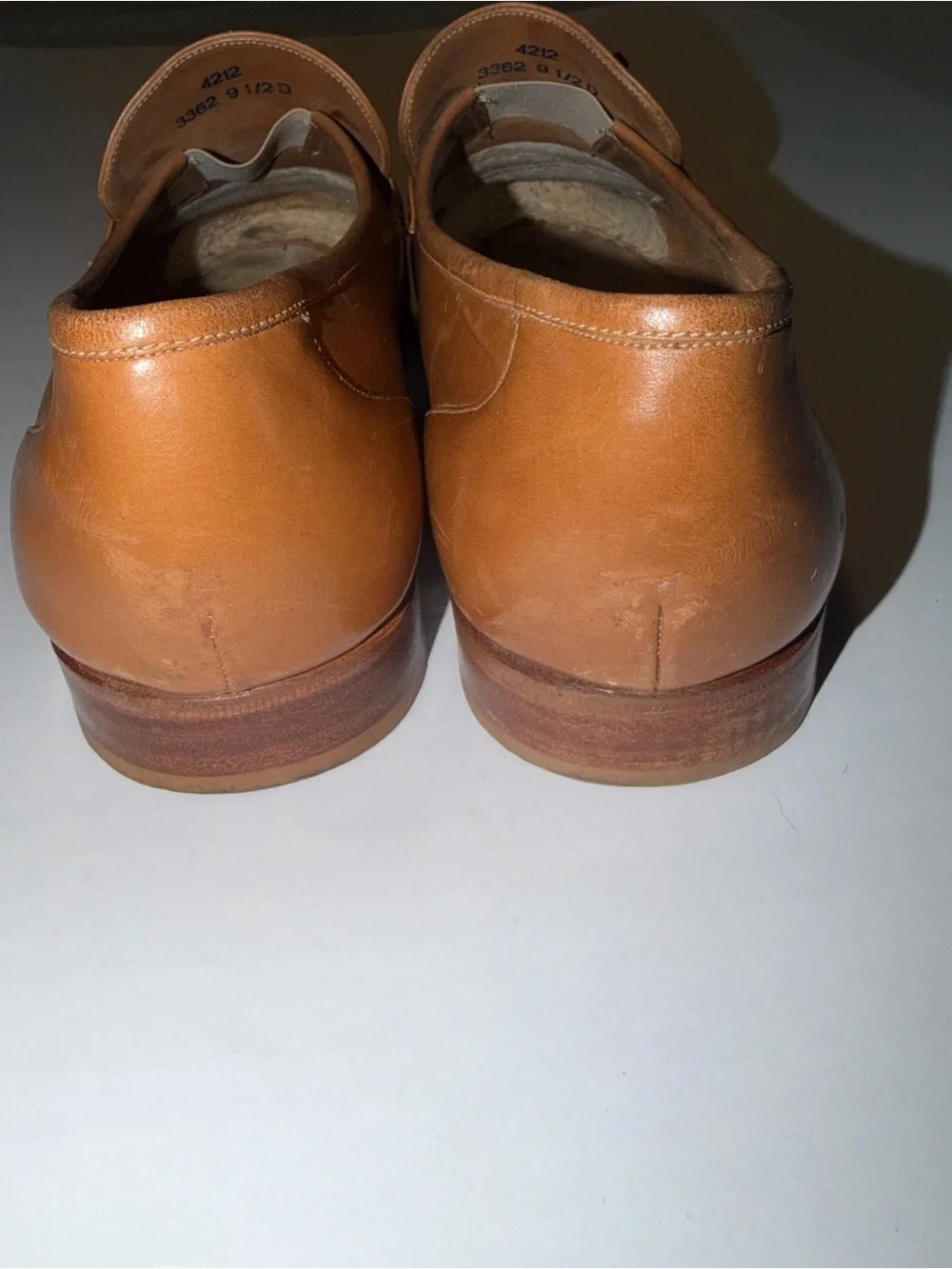 Jarman Vintage Tan Leather Tassel Slip-On Dress Loafers Men’s 9.5 D